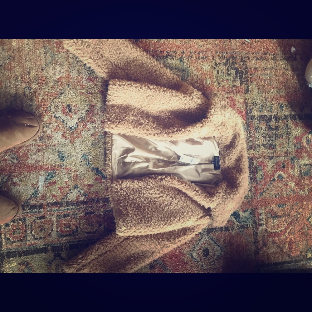 Fuzzy teddy bear jacket